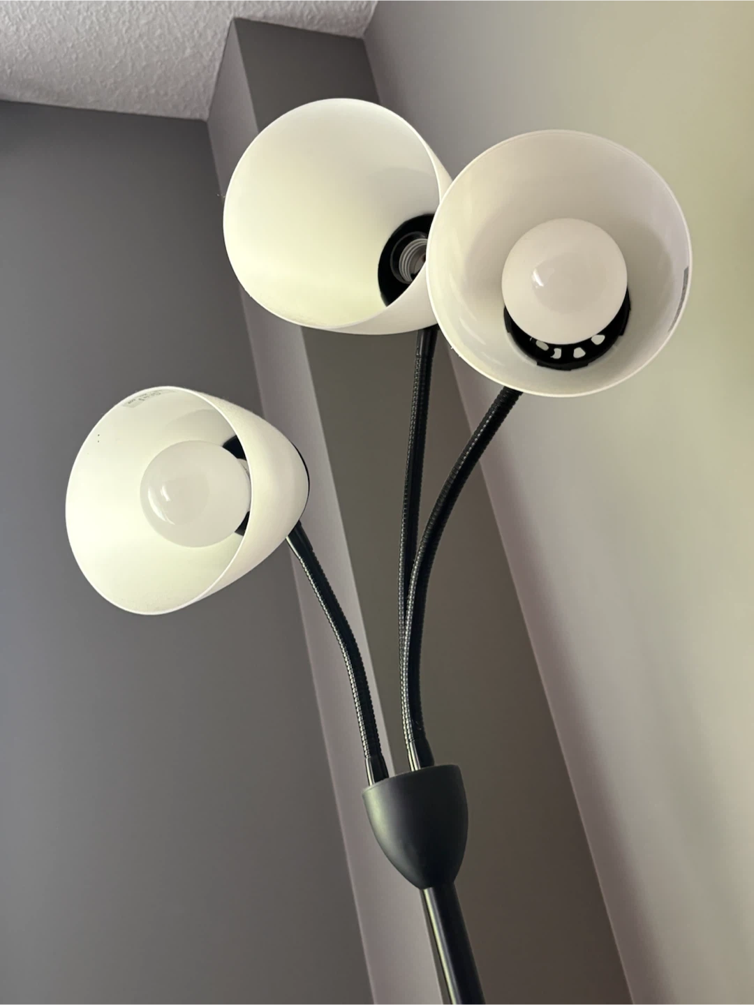 Black 3-Head Floor Lamp