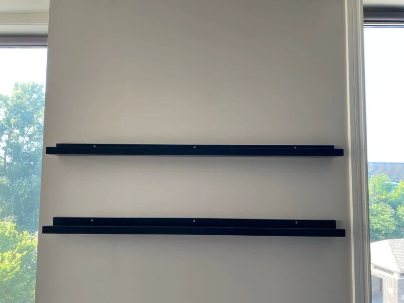 Ikea Set of Two Black Wall Shelves
