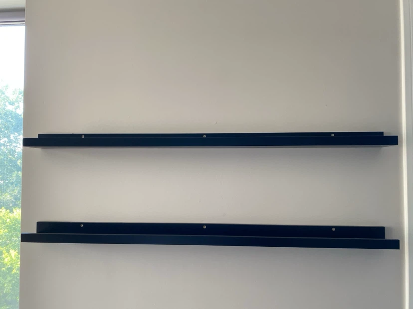 Ikea Set of Two Black Wall Shelves - photo 2