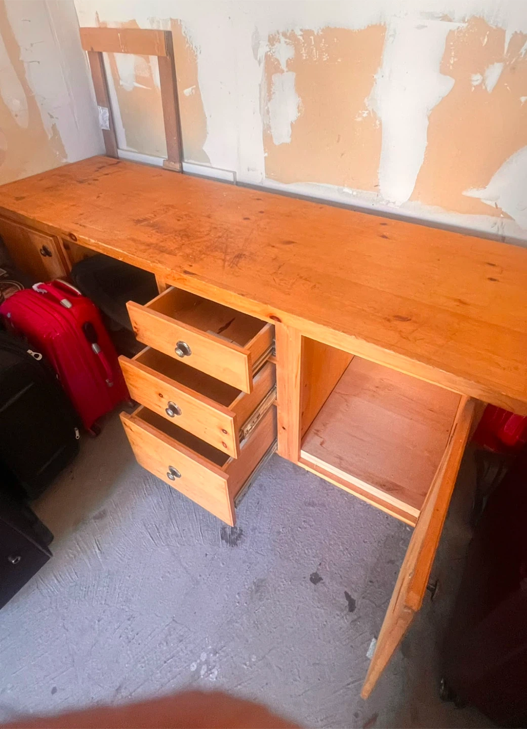 Solid Wood Desk with Drawers