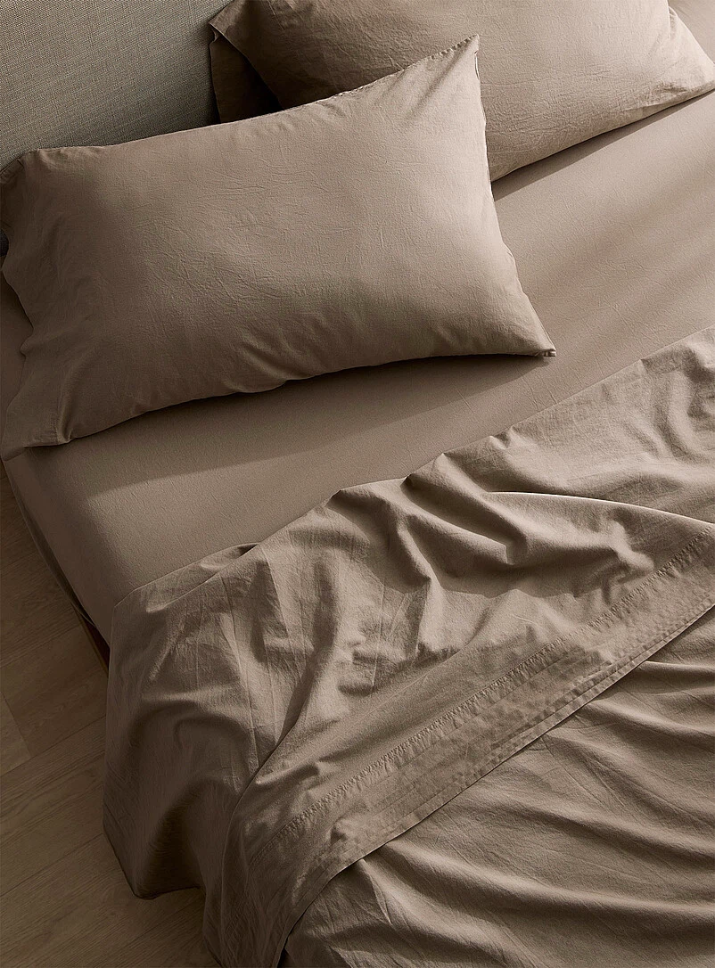 Egyptian Cotton King size Sheet Set - Taupe - photo 3