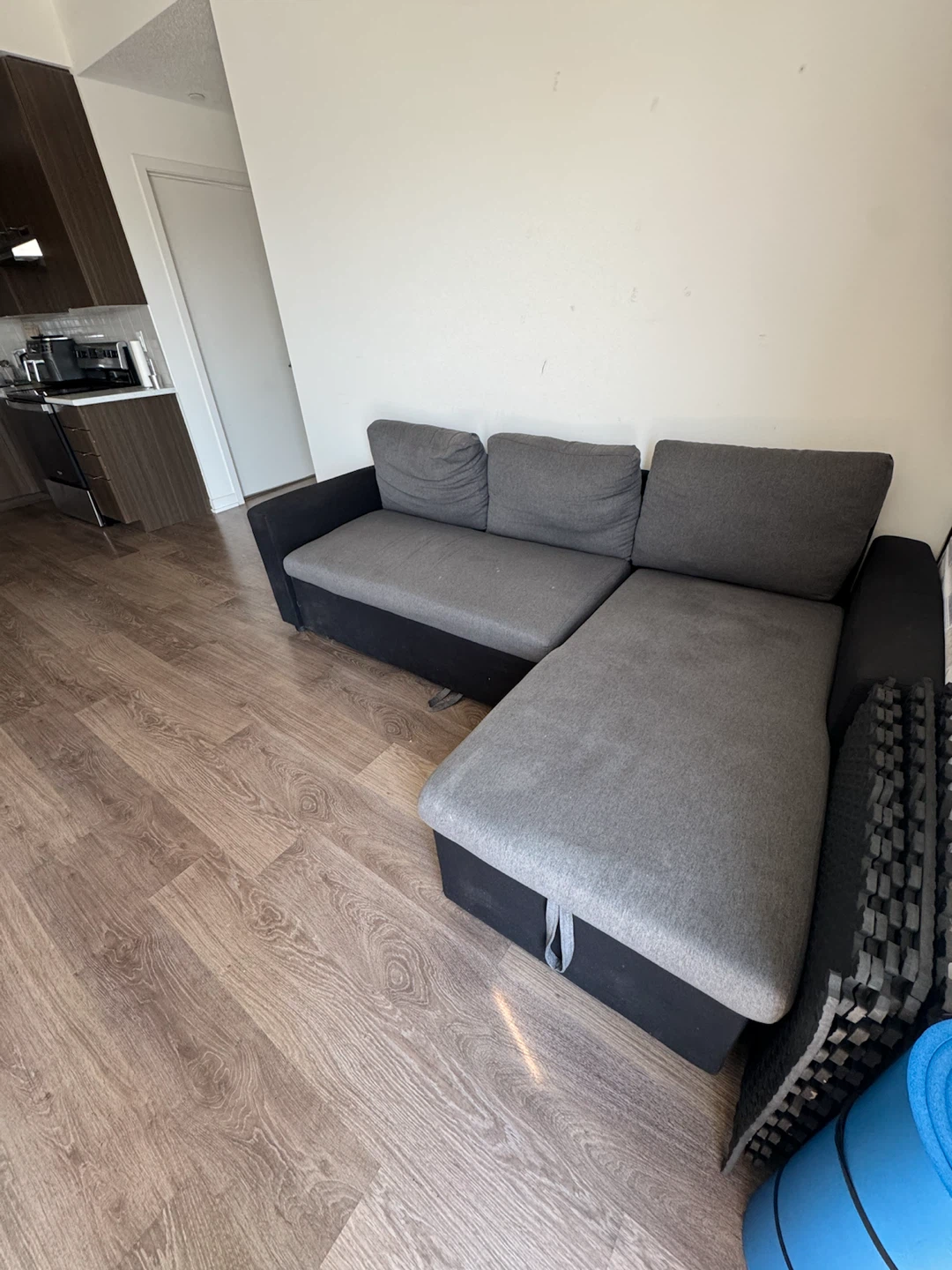 Grey Sectional Sofa with Storage