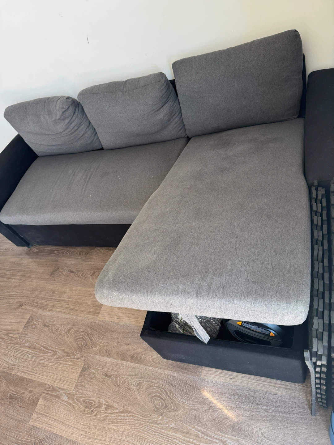 Grey Sectional Sofa with Storage - photo 2