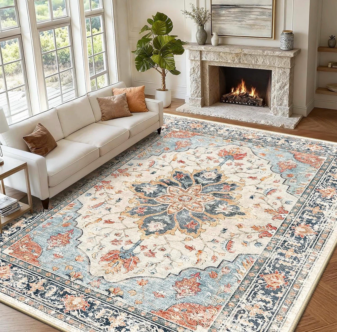 Persian Style Area Rug 8x10 ft
