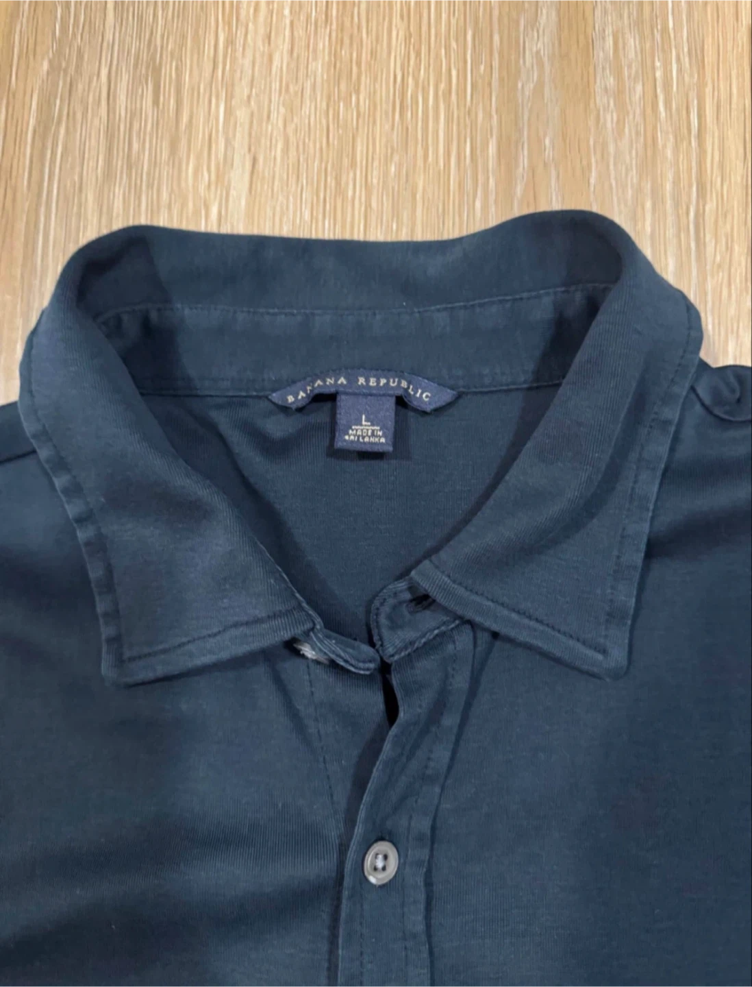 Banana Republic Mens Black Button T-Shirt Size Large - photo 2