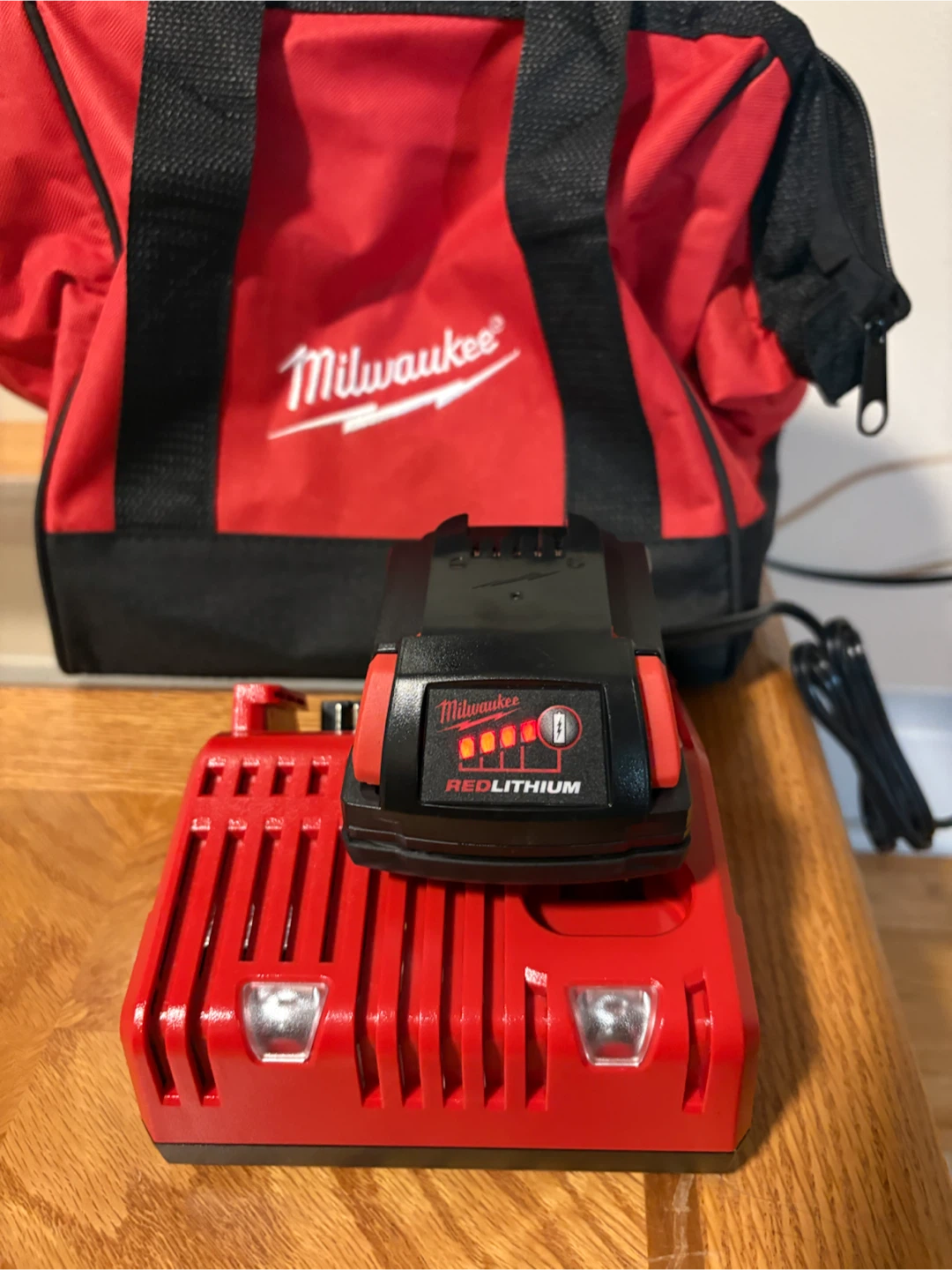 Milwaukee REDLITHIUM Battery, Charger, and Bag - photo 5