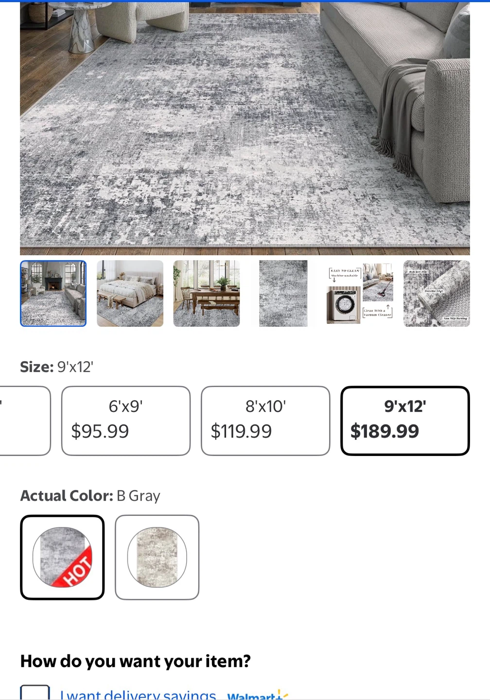 9x12 ft Area Rug abstract - photo 2