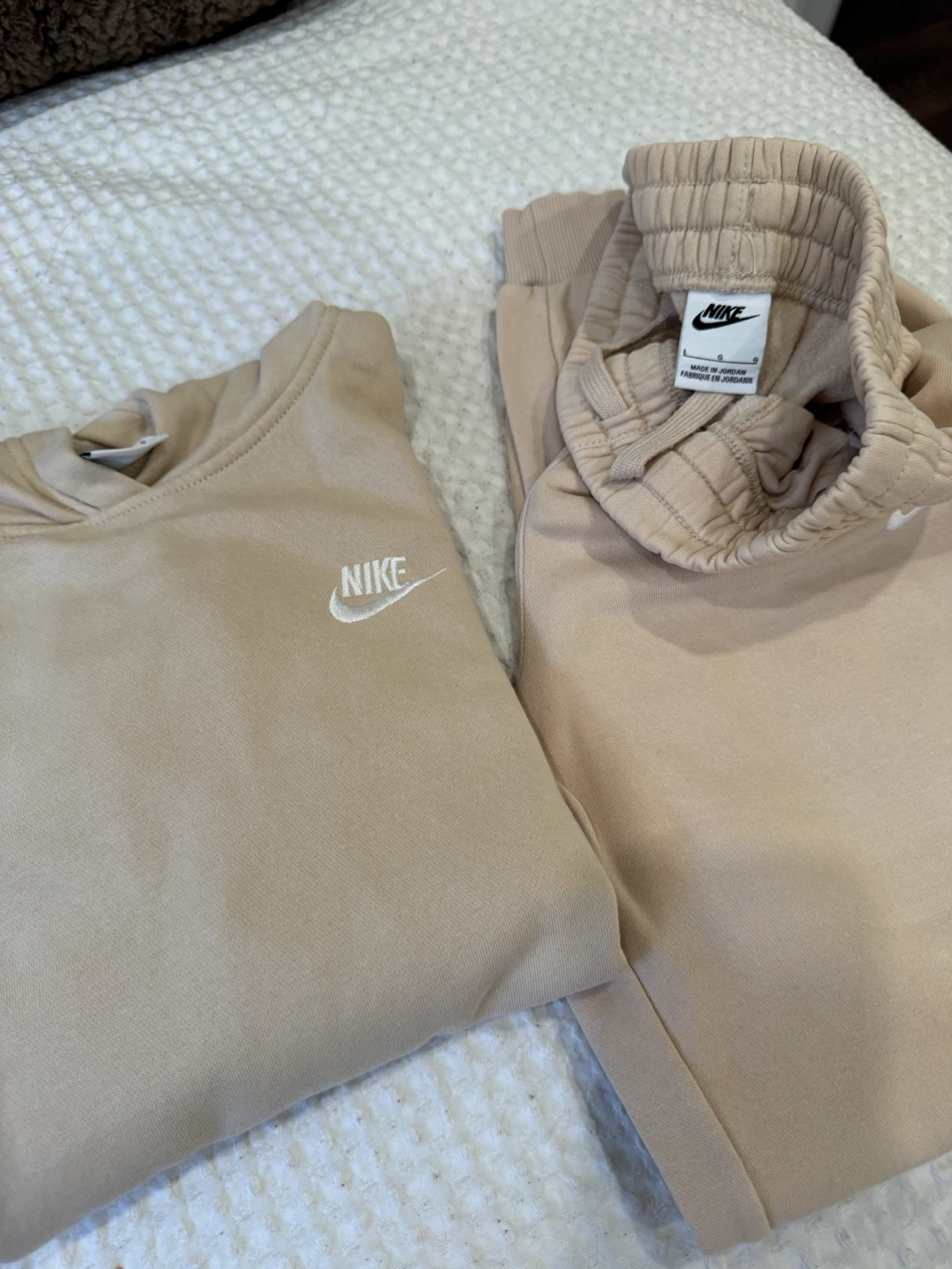 Nike Hoodie and Sweatpants Set - Beige - photo 2