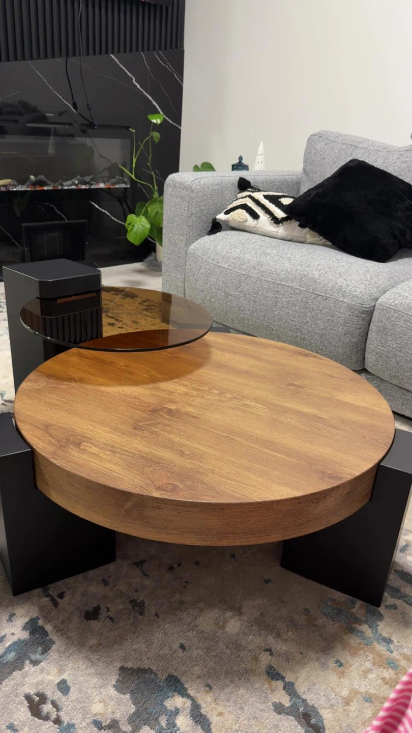 Brand New 2-Piece Round Nesting Coffee Table Set – Unassembled