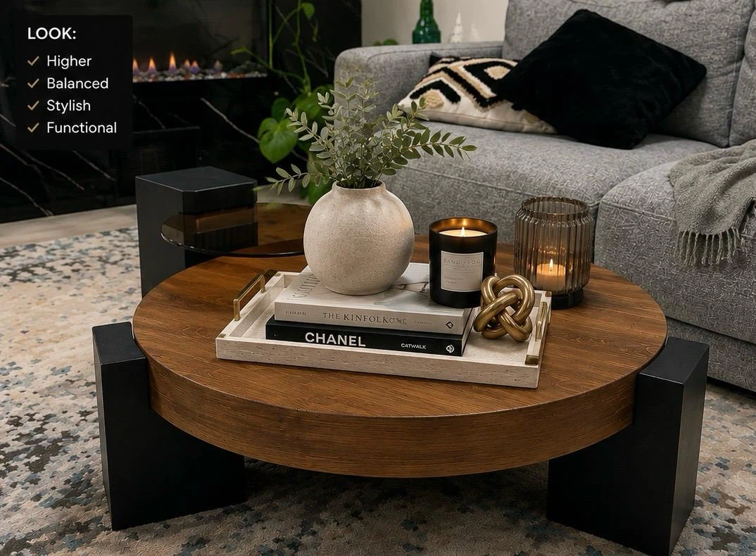 Brand New 2-Piece Round Nesting Coffee Table Set – Unassembled - photo 2