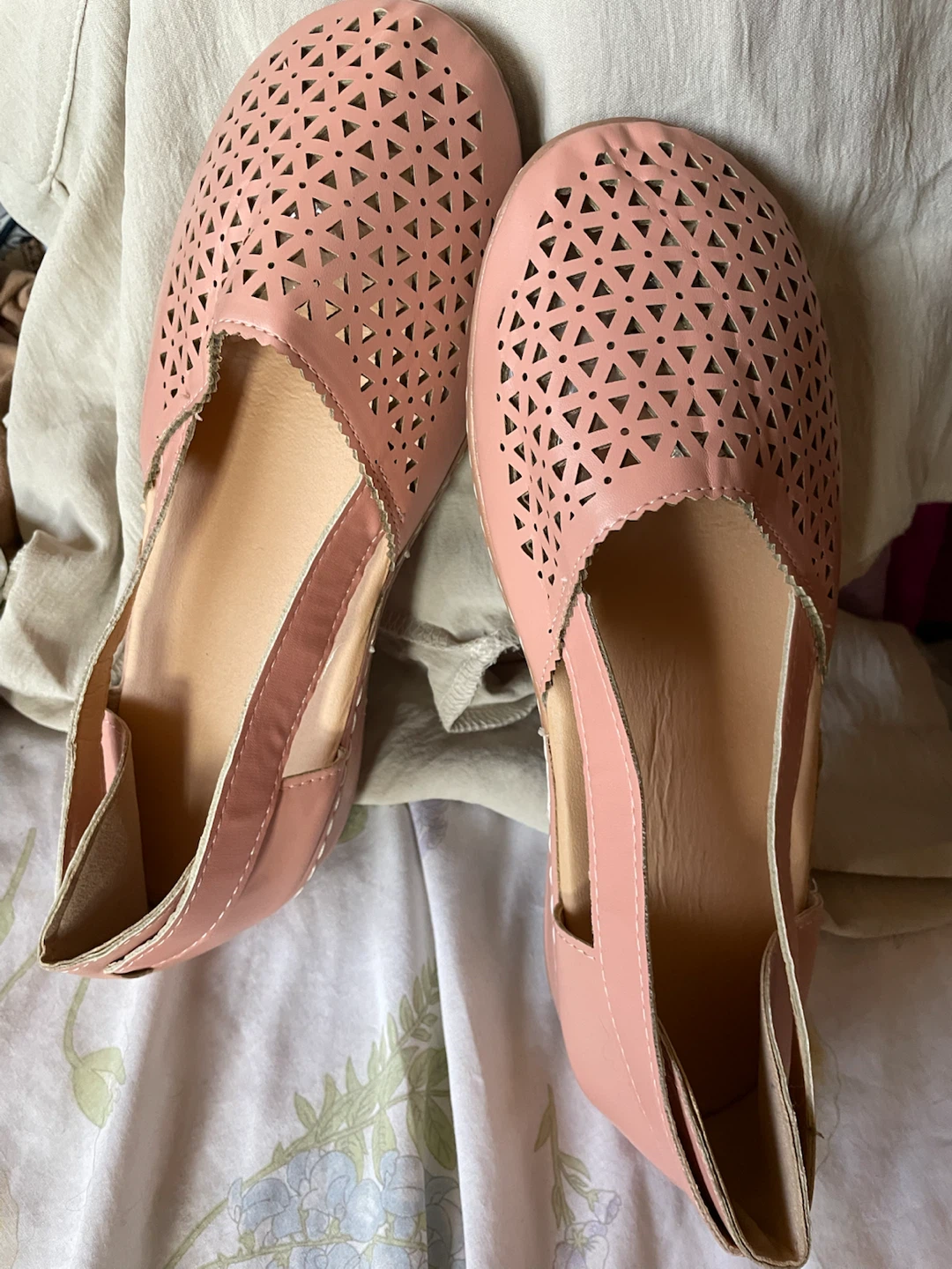 Bare Traps Women's Perforated Slip on Flats - Size 43