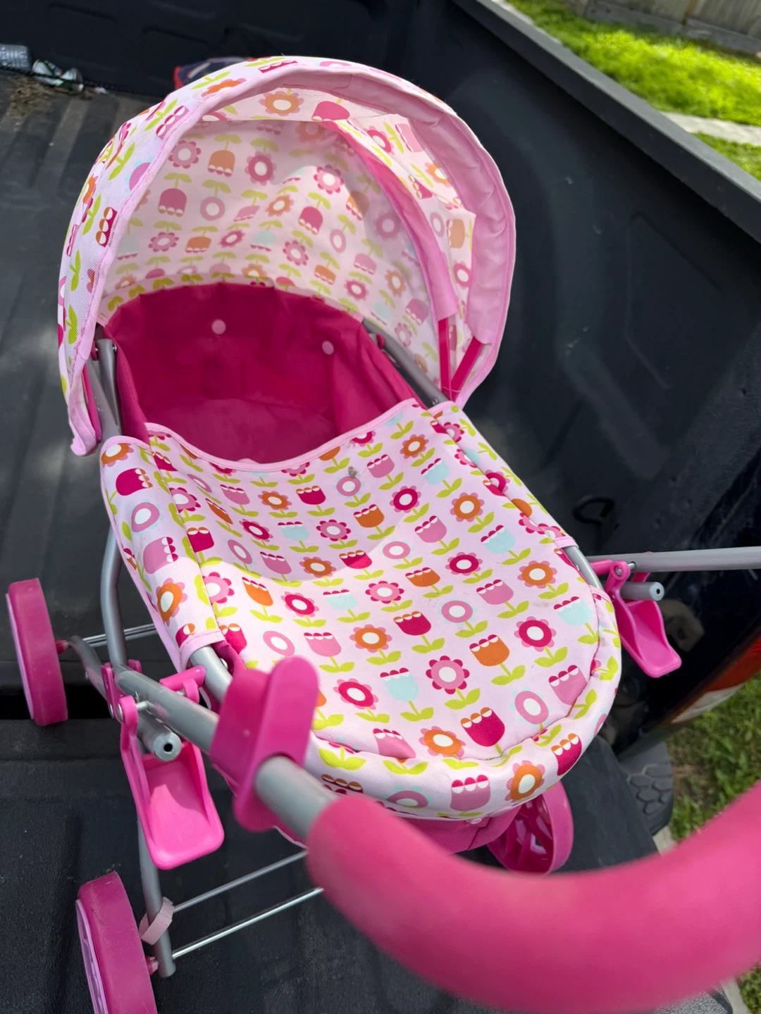 Pink Floral Doll Stroller - photo 2