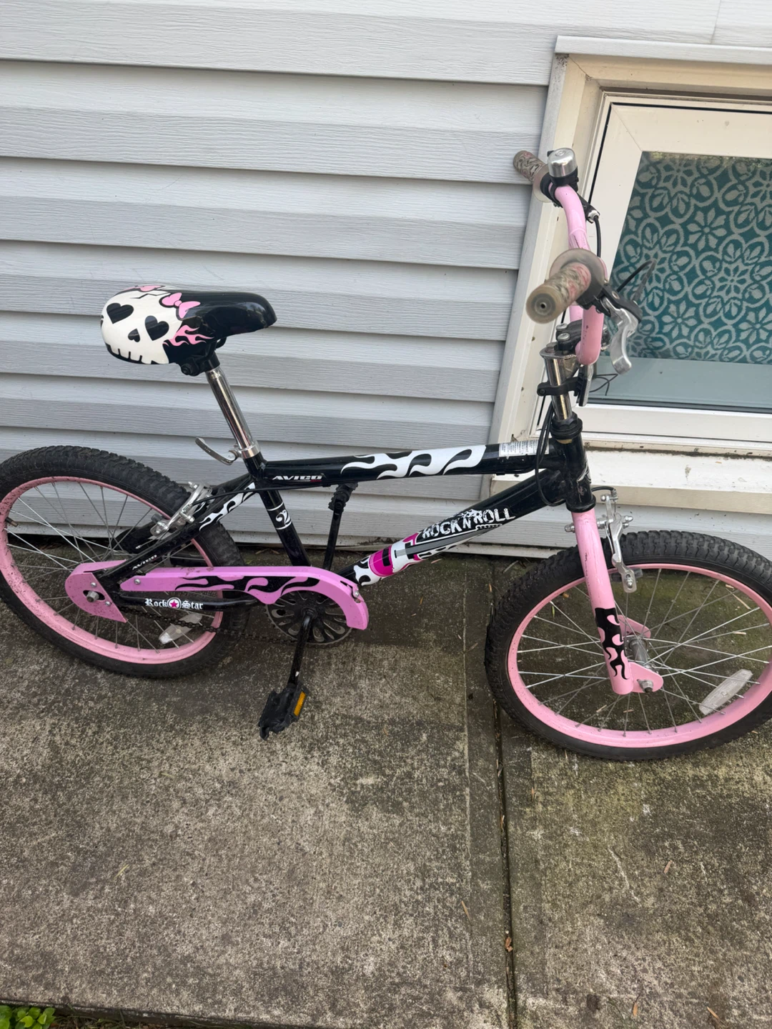 Pink and Black Rock N Roll Kids Bike