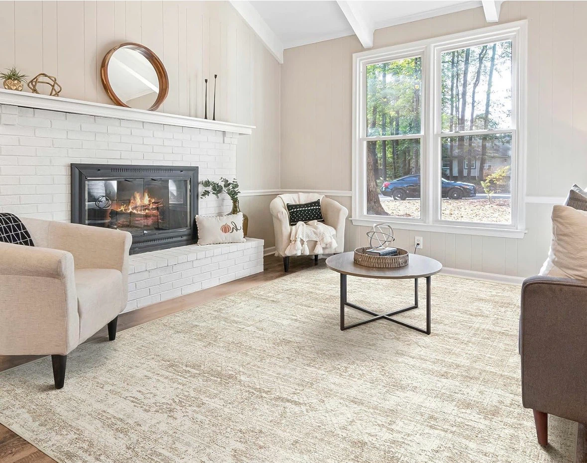 Modern abstract area rug 10x14 ft - photo 2