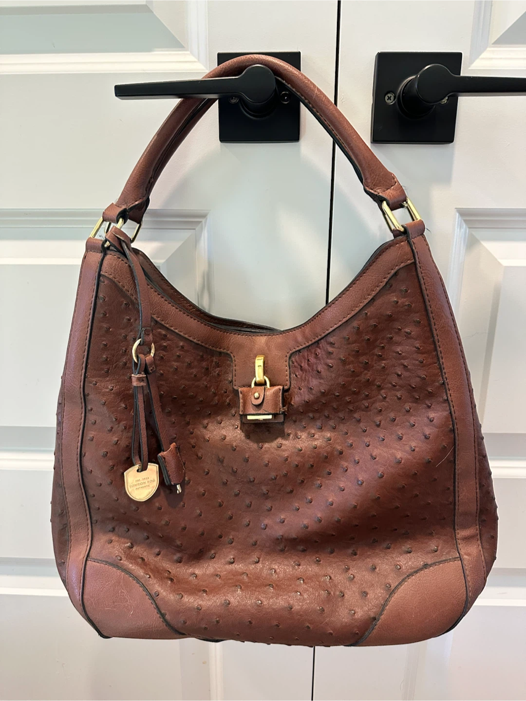 London Fog Faux Ostrich Skin Purse