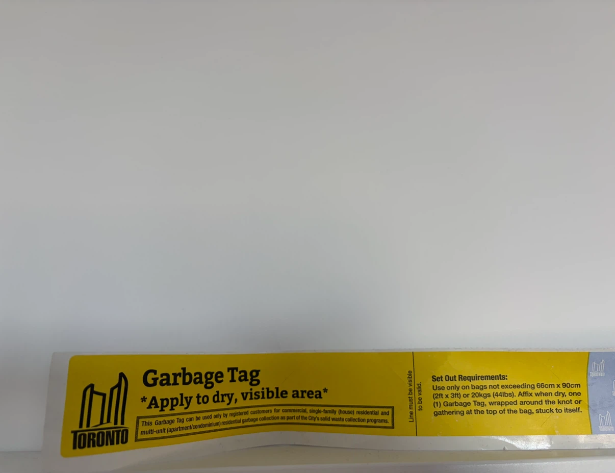Toronto Garbage Tag