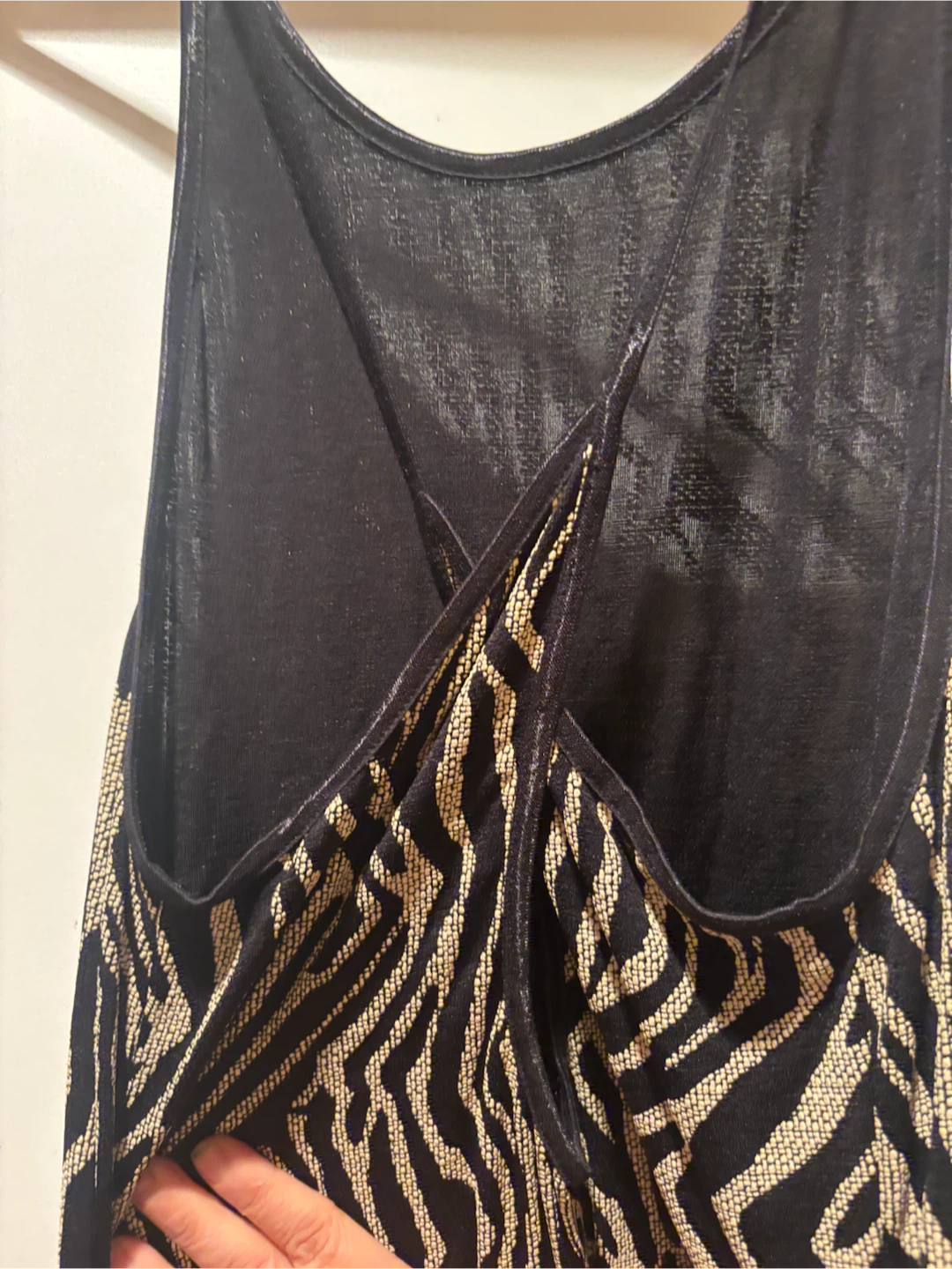 Sexy Cross-back Maxi Dress Zebra Print, size L - photo 4