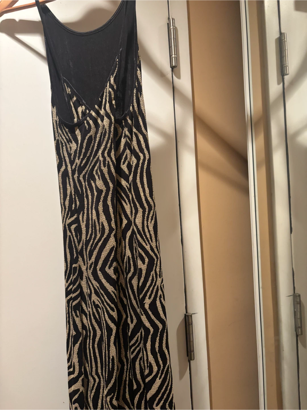 Sexy Cross-back Maxi Dress Zebra Print, size L - photo 5
