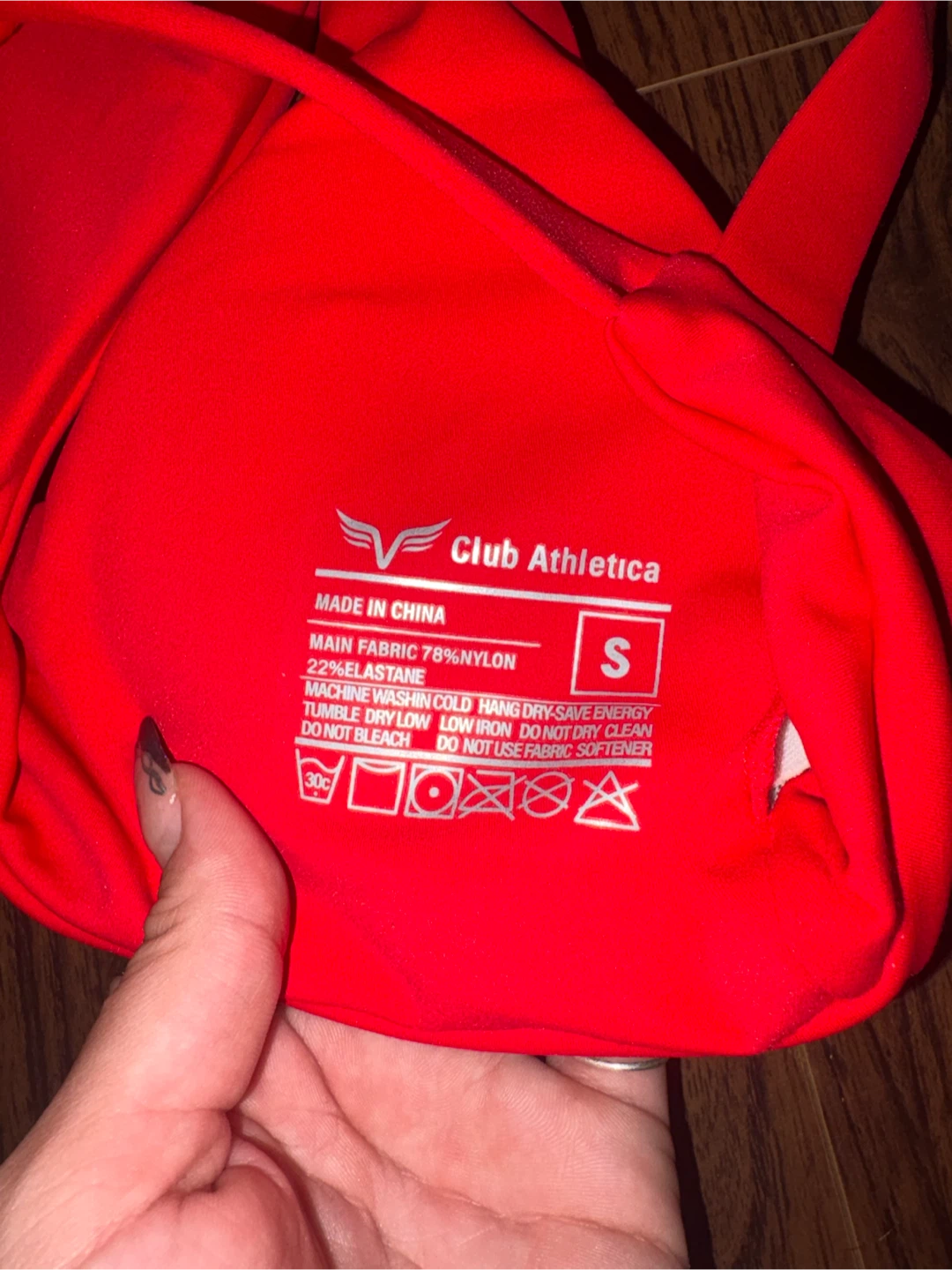 Club Athletica Red Sports Bra - Size S - photo 4