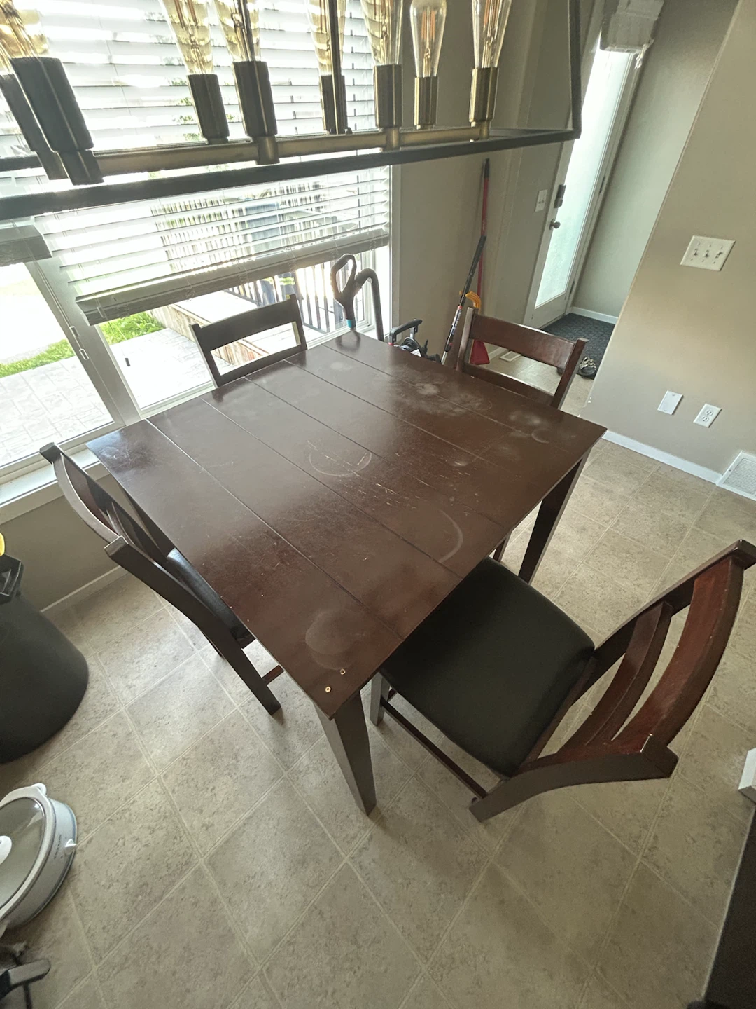 Wooden Dining Table with 4 Chairs - photo 2