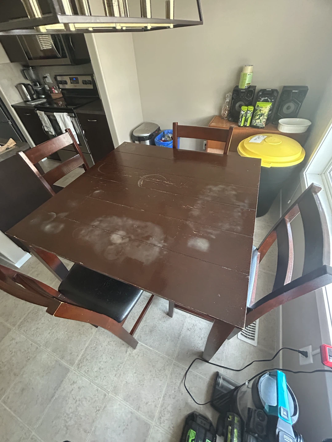 Wooden Dining Table with 4 Chairs - photo 3