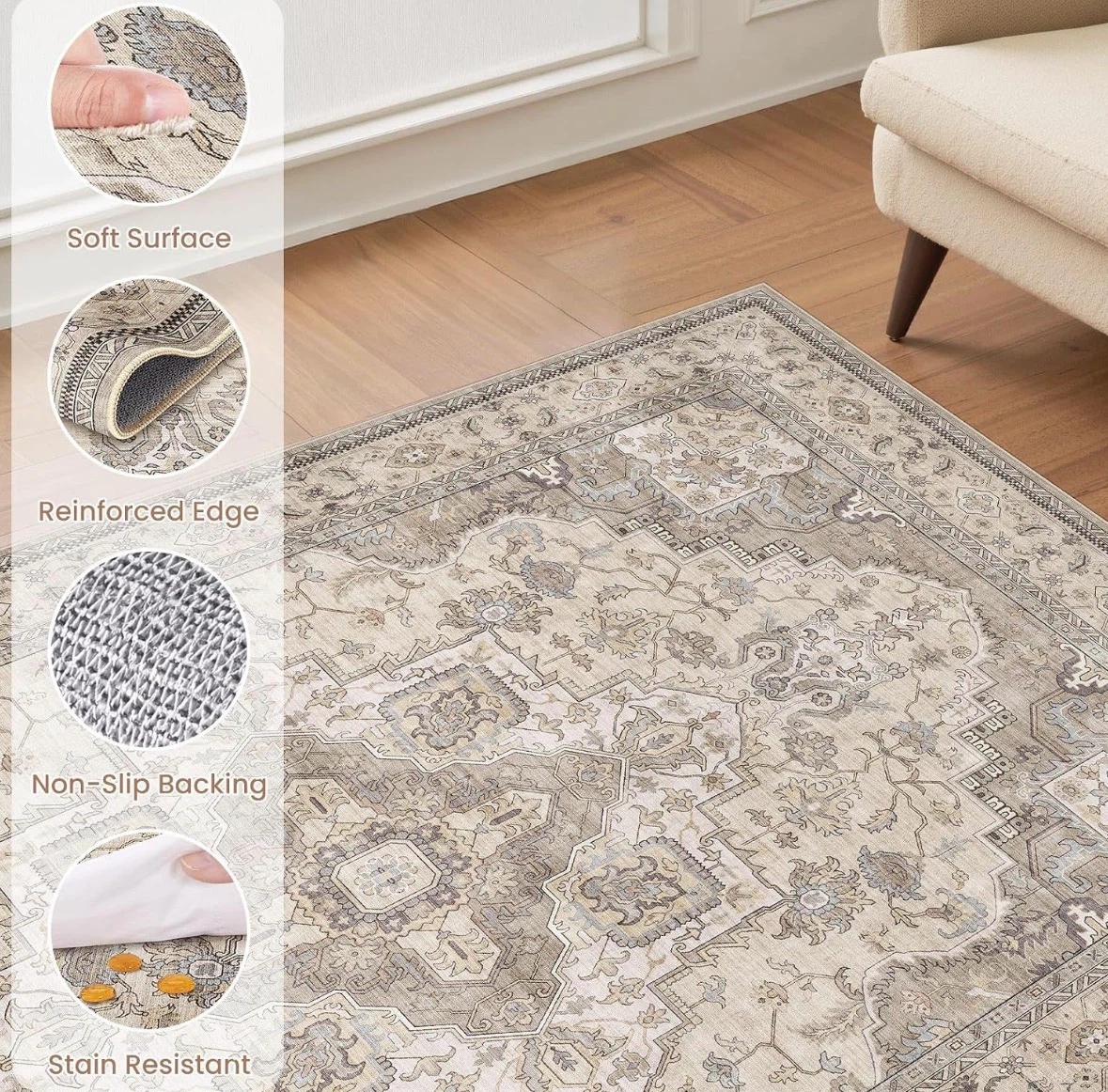 Traditional Area Rug 8x10 ft