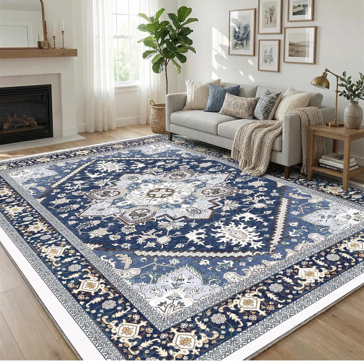 Blue Persian Style Area Rug - 300cm x 420cm