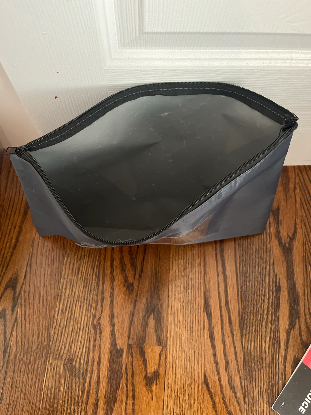Grey Zippered Pouch with Clear Window - photo 3