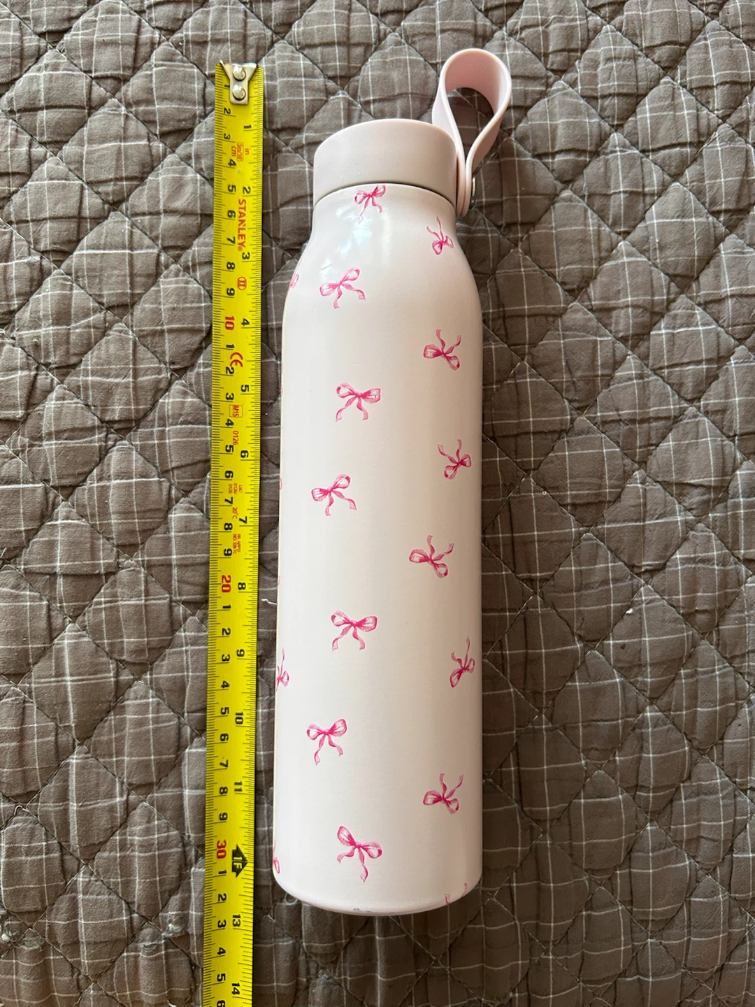 Pink Bow Water Bottle with Straw - Indigo - photo 4