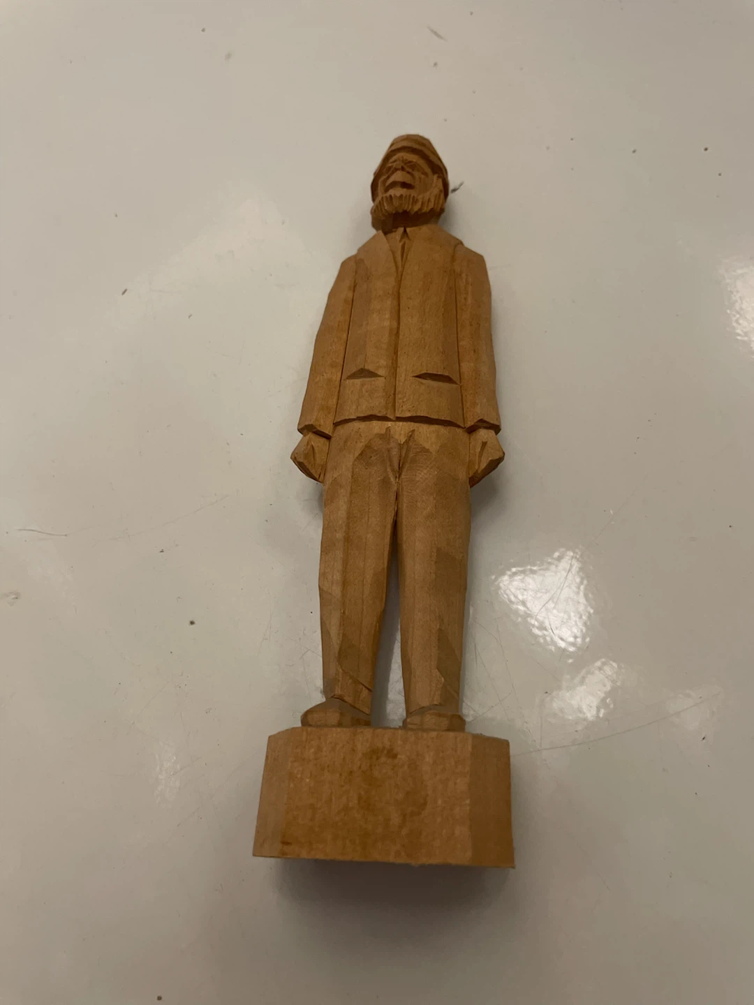Hand-carved vintage wooden figurine