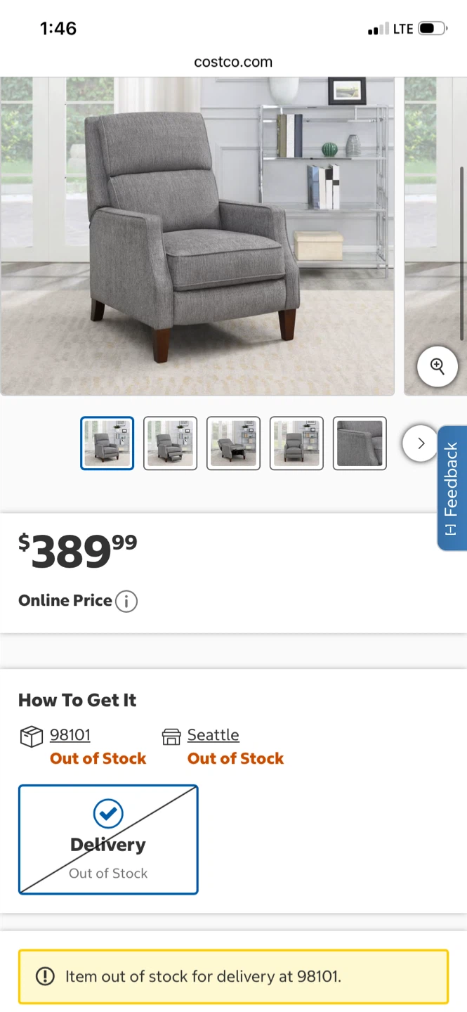 Arlie Fabric Pushback Recliner - photo 5