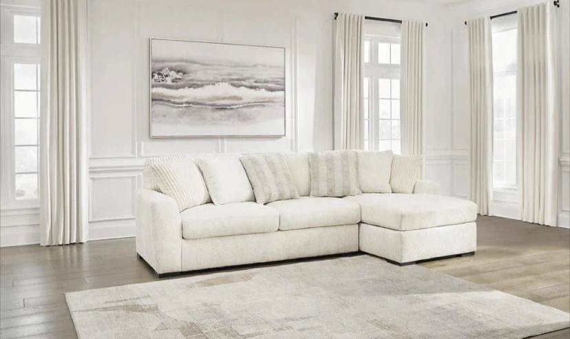 Cream Sectional Sofa - photo 3