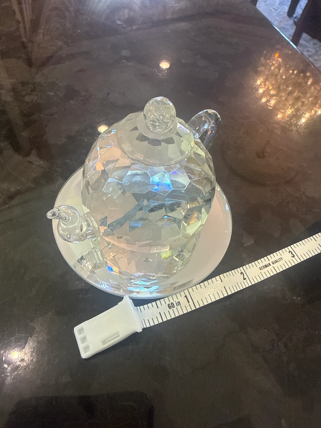 Limited edition Swarovski  Crystal Teapot and Saucer Set - photo 2