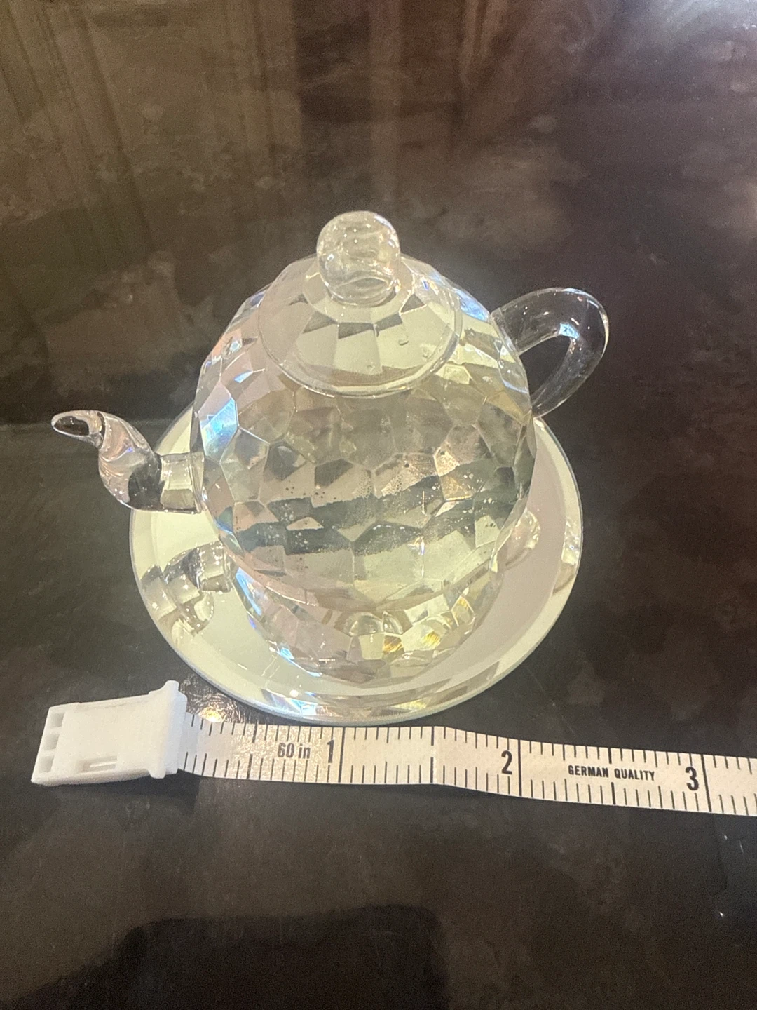 Limited edition Swarovski  Crystal Teapot and Saucer Set