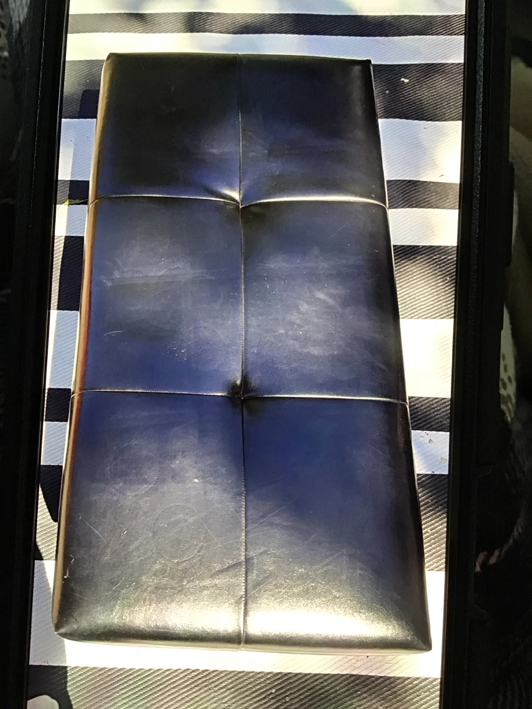 Black Tufted Ottoman Footrest - photo 2