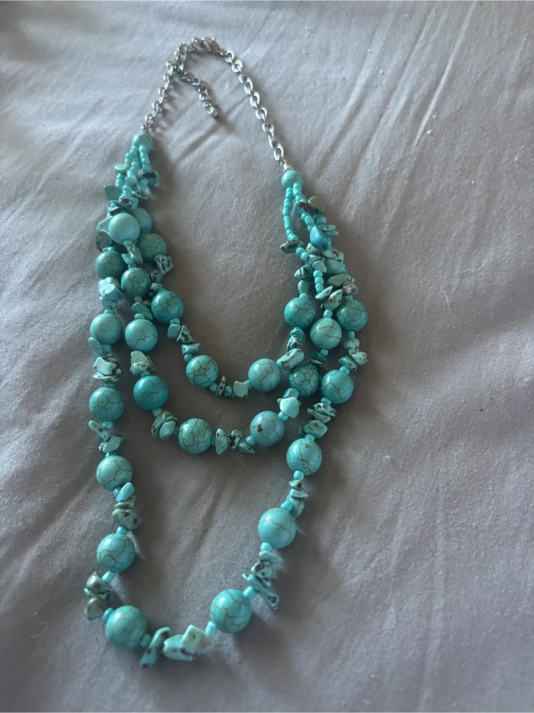Layered Turquoise Beaded Necklace - photo 2