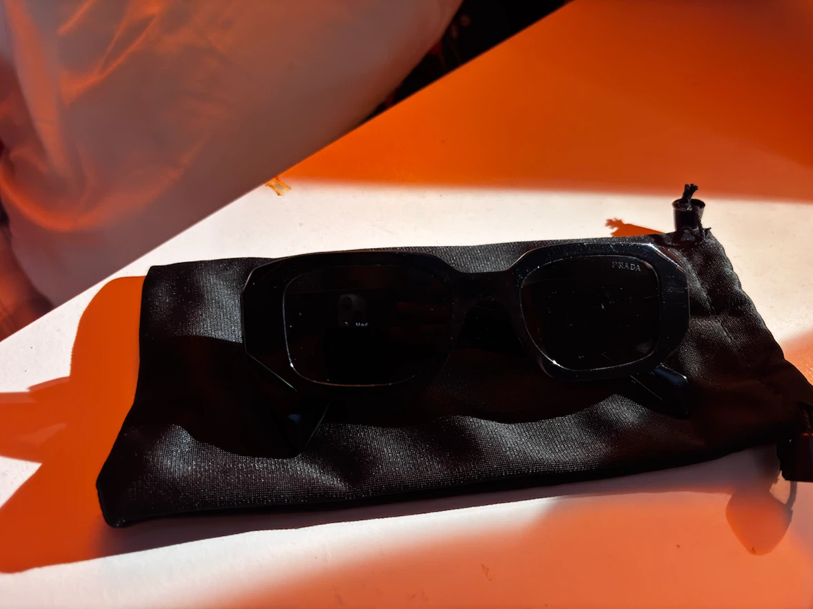 Prada Milano Geometric Black Sunglasses – Excellent Condition