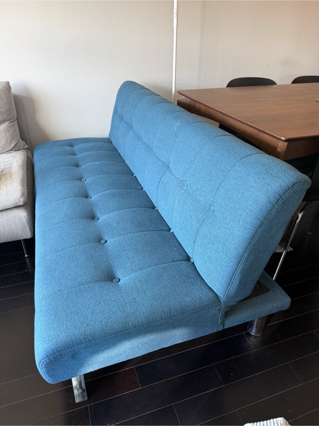Blue Tufted Sofa Bed / Futon - photo 2