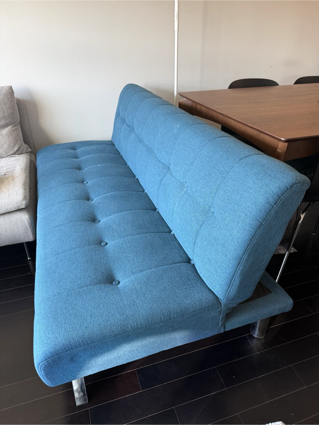 Blue Tufted Sofa Bed / Futon - photo 3