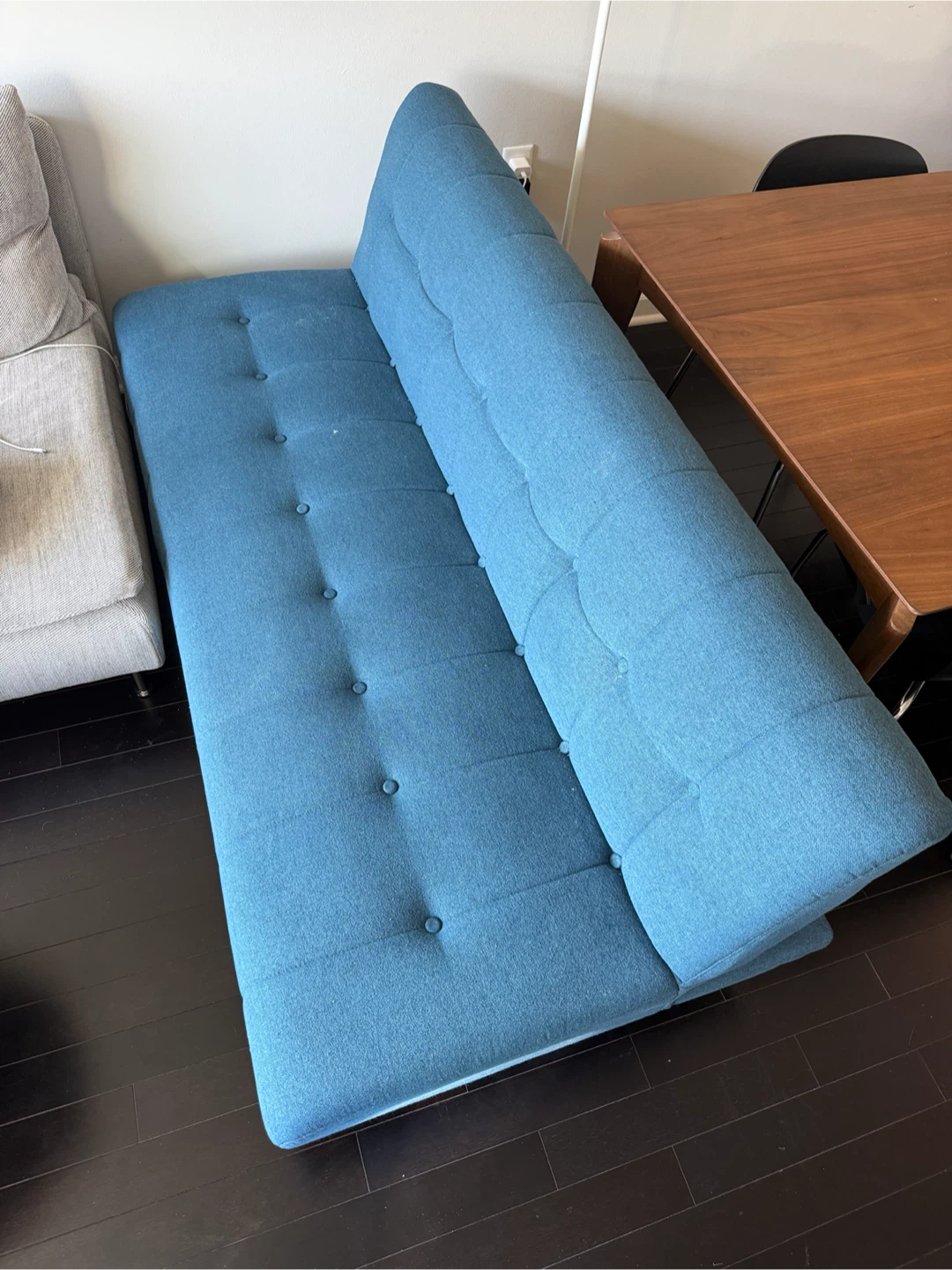 Blue Tufted Sofa Bed / Futon - photo 5