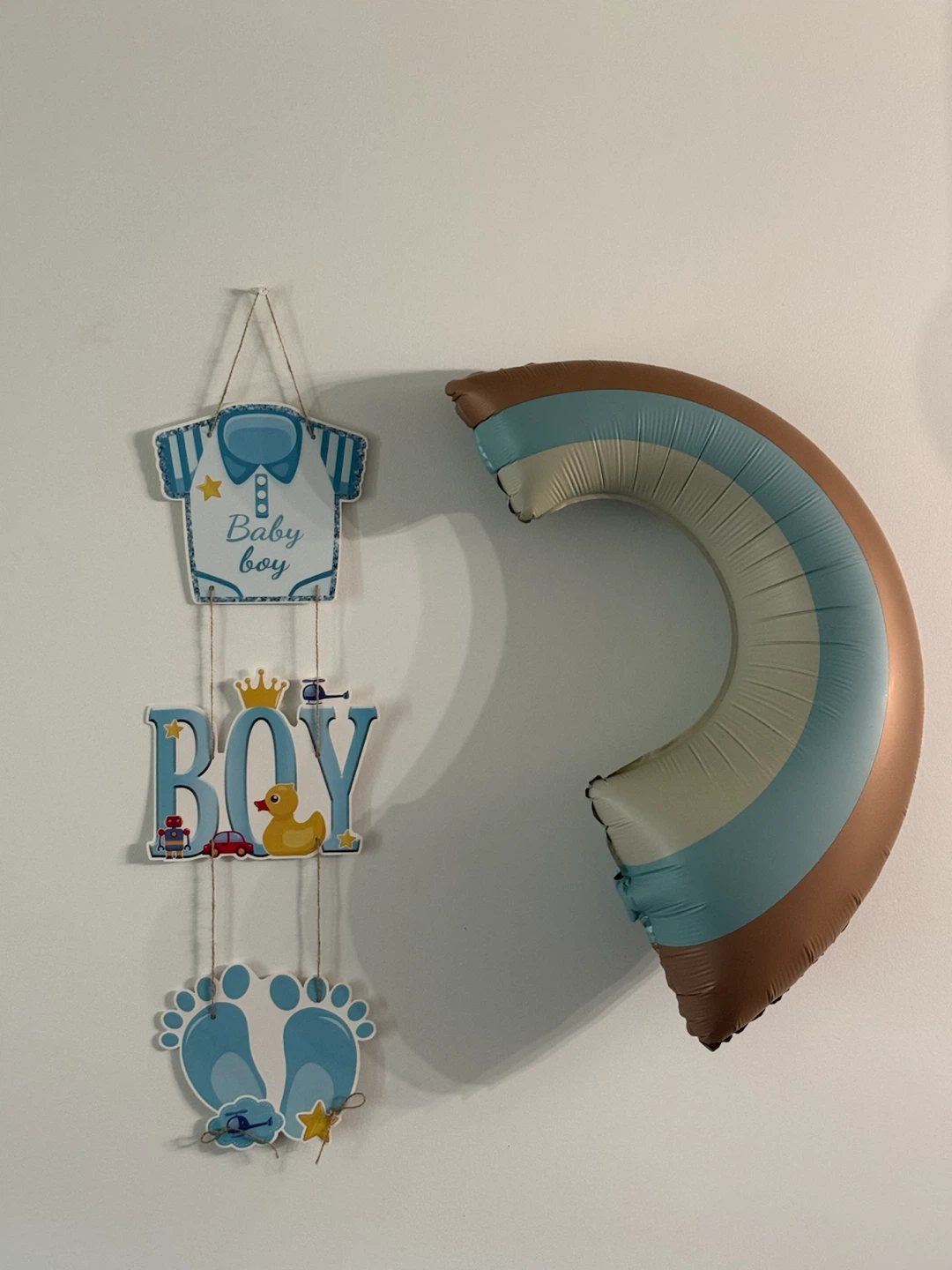 Baby Shower Balloons - "BABY" Boxes, Star and Rainbow Balloons - photo 3