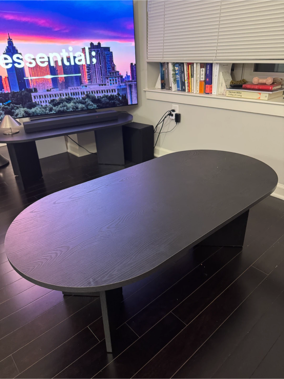 Black Coffee Table / TV Stand - photo 2