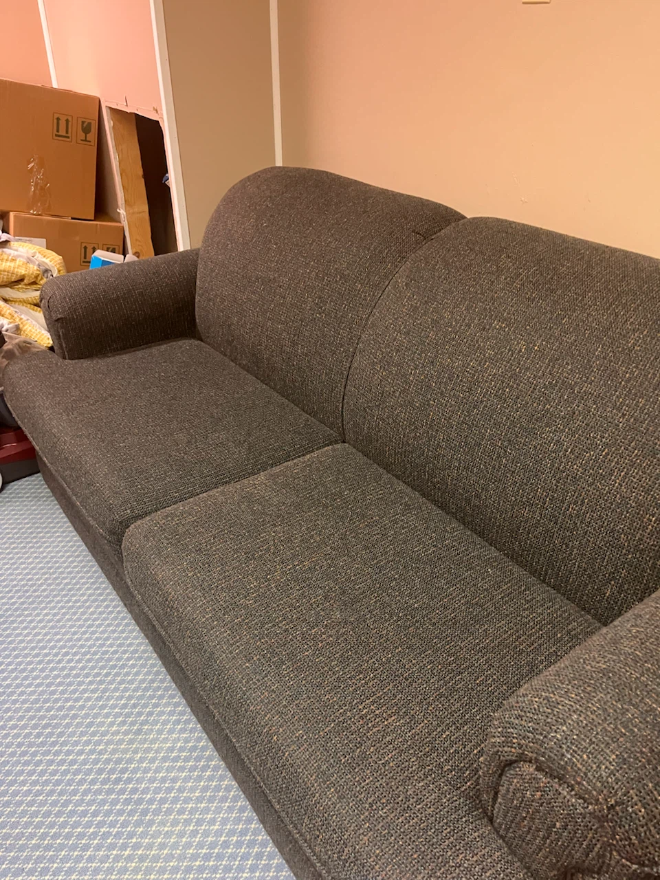 Dark Grey Textured Sofa