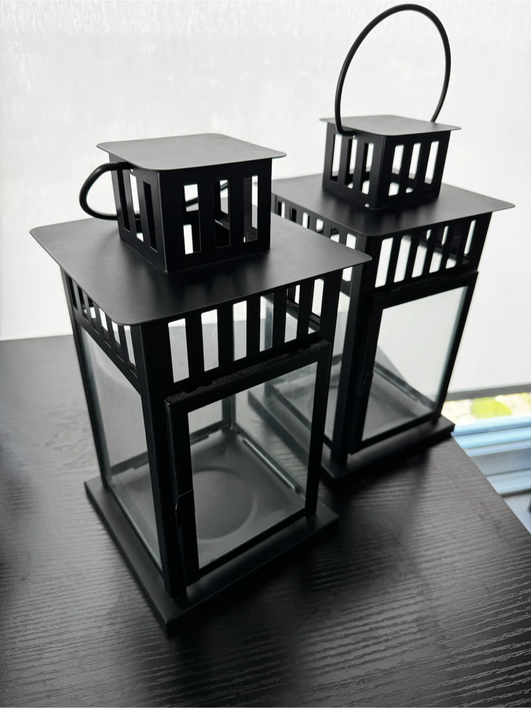 Black Metal Lanterns (Set of 2) - photo 2