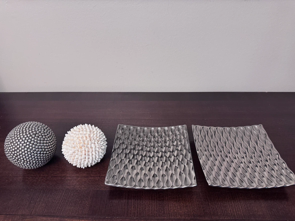 Decorative Sphere & Shell Ball Set on Trays - photo 2