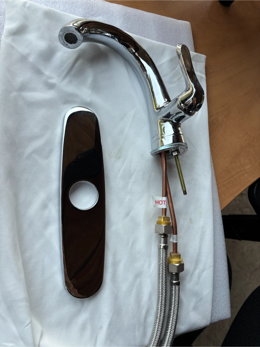 Chrome Delta Kitchen Faucet with Deck Plate - photo 2