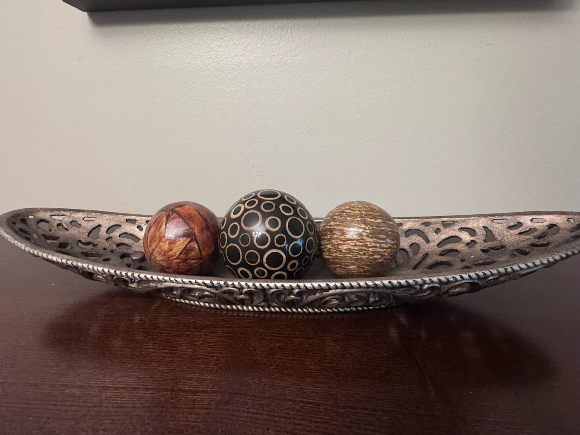 Decorative Orb Set with Tray