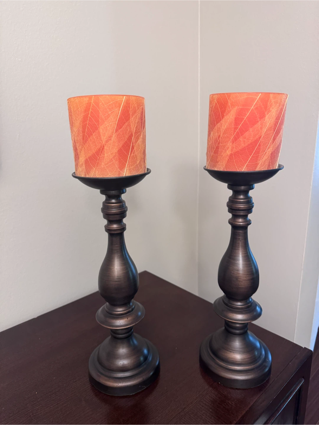 Pair of Decorative Candle Holders