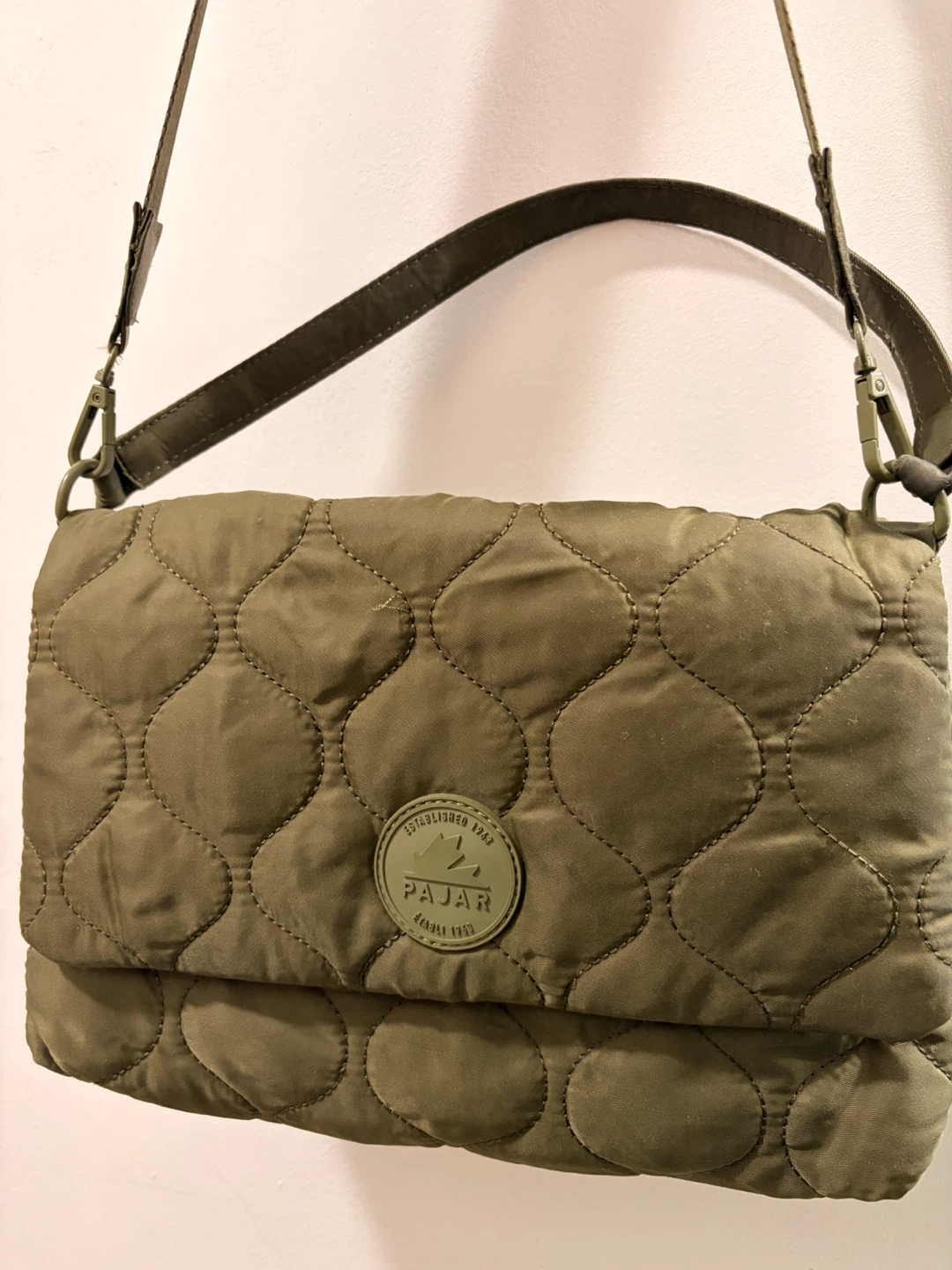Pajar Quilted Shoulder Bag - Olive Green