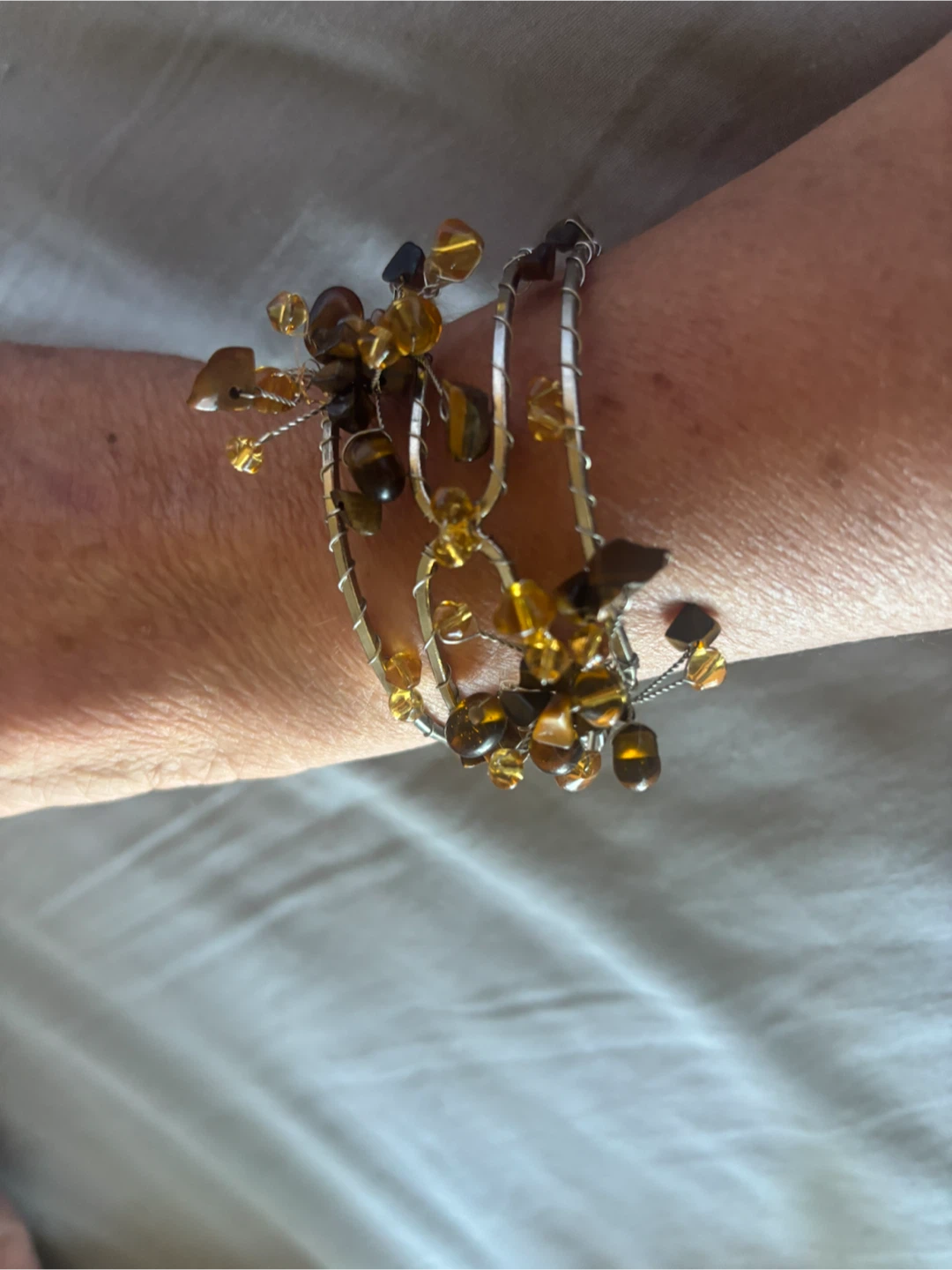 Beaded Wire Wrap Bracelet bought from jewelry maker - photo 2